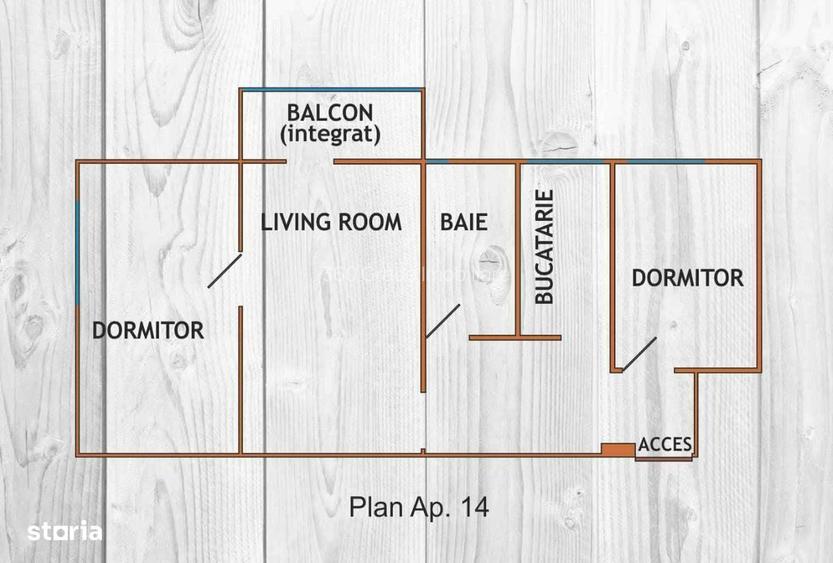 3 camere – etaj 3 din 5, Girocului, 50 mp - 12