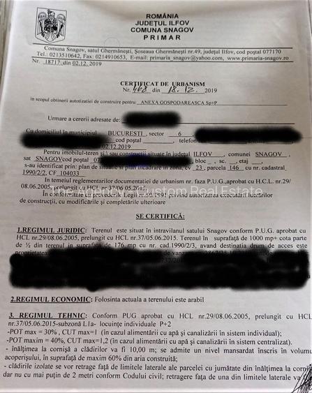 Teren constructie casa -1000 mp - Snagov, Strada Tudor Vladimirescu - 3