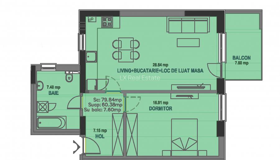 Apartament 2 camere incalzire in pardoseala plus loc de parcare - 8