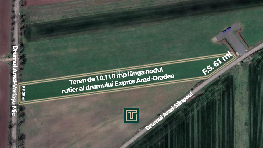 Teren strategic de 10.110 mp, lângă viitorul nod al Drumului Expres Arad-Oradea - 2