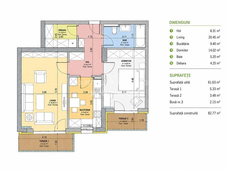 Apartament 2 Camere Decomandat | 62 mp | Parcare + Boxă | Urban Coresi - 4