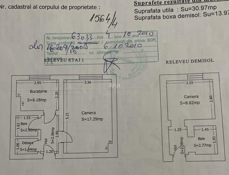 Duplex 2  camere Inel II Academia Navala 45 mp centrala gaz parter + demisol mob - 16