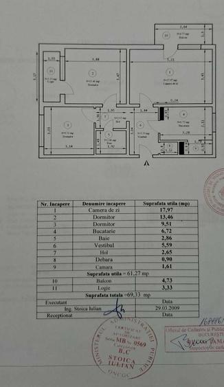 Vanzare Apartament 3 camere, etaj 2, bloc reabilitat, metrou Tudor Vladimirescu