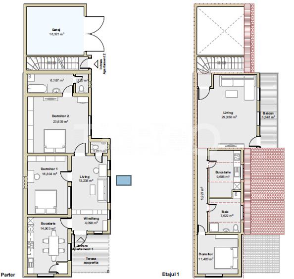 Casa cu 2 apartamente separate garaj acces auto zona Piata Cluj Sibiu - 1