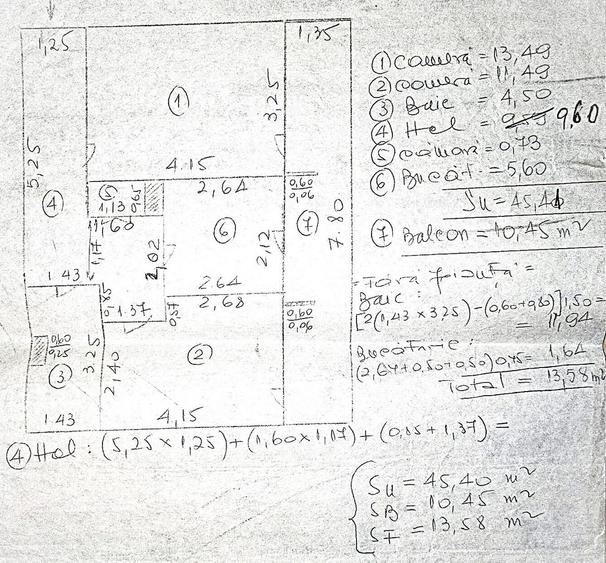 56.ooo Euro negociabil, 55 mp, 2 camere, etaj 4 din 5, liber, zona I.R - 4