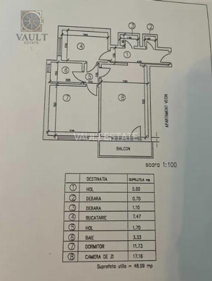 Apartament 2 camere - BLOC REABILITAT - zona BABA NOVAC  - 8