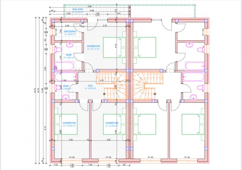 Unitate duplex de vanzare 200mp si teren 350m in Apahida Str.Tudor Vladimirescu  - 7