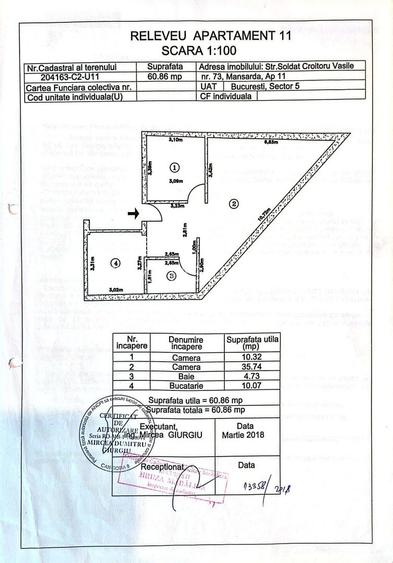 Apartament 2 camere decomandat 60 mp – Str. Soldat Vasile Croitoru - 1