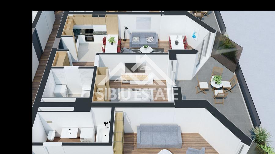 Apartament cu 2  camere-Design avangardist și confort contemporan - 9