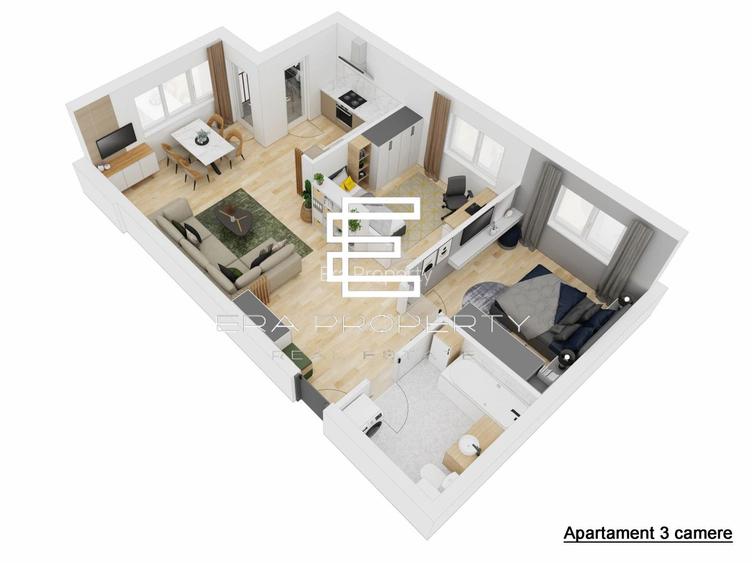 Apartament 3 camere intabulat LA CHEIE-Doamna Stanca/Selimbar - 1