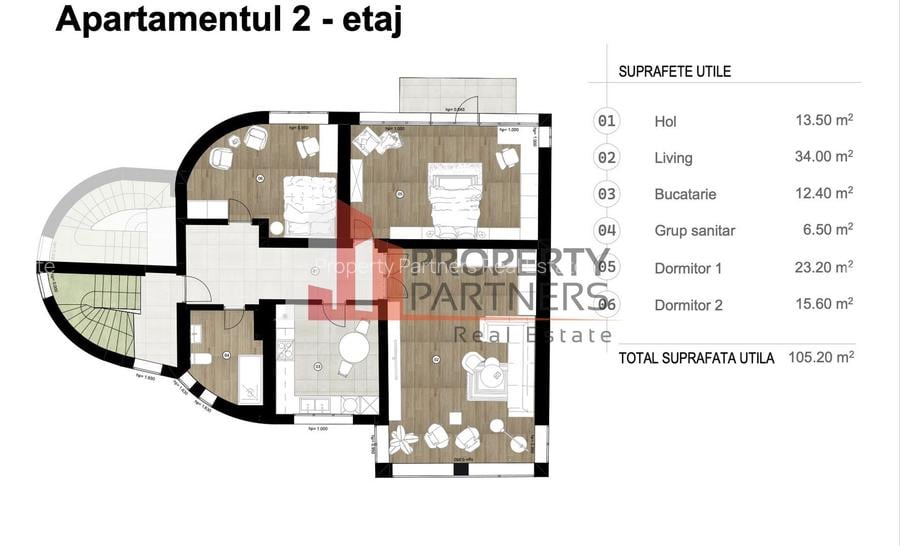 Apartament Duplex Elegant cu Terasă Panoramică – Dealul Cetății, Brașov - 2