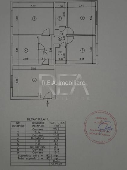 Brancoveanu Apartament 4 Camere Centrala / bloc 92  - 9