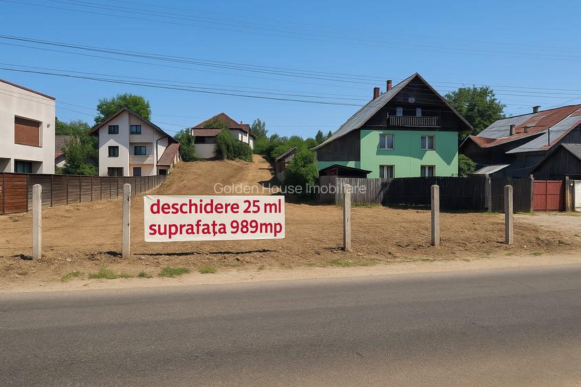 Teren 1000 mp, intravilan, deschidere 25 ml - stradal - Stafanesti - 2