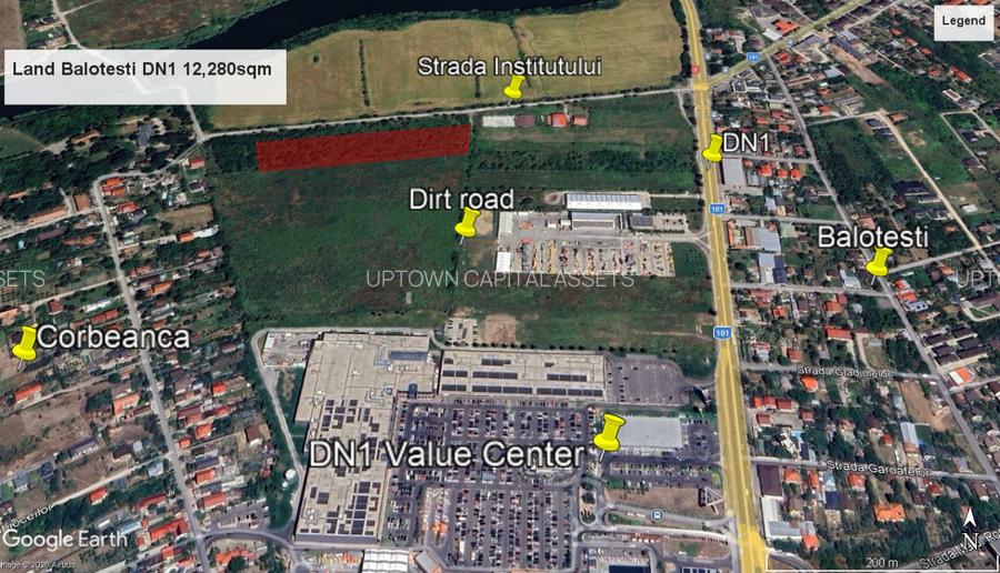 Teren intravilan | rezidential-industrial 12.280mp Balotești – DN1 Value Center - 1