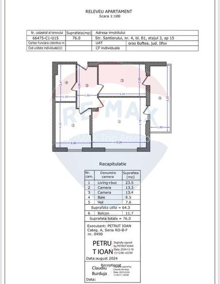 De Vanzare Apartament 3 camere Buftea - 12