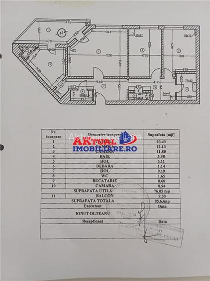 Vanzare Apartament 3cam.86mp ,an 1980-Titulescu colt cu Calea Grivitei - 3