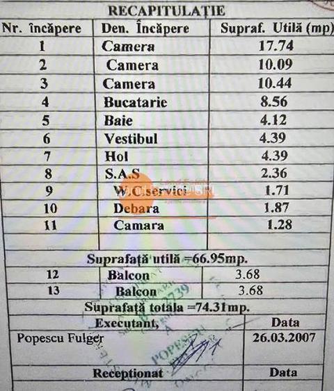 3 camere - 6 minute de Metrou Pacii -2Balcoane -2Bai - 9