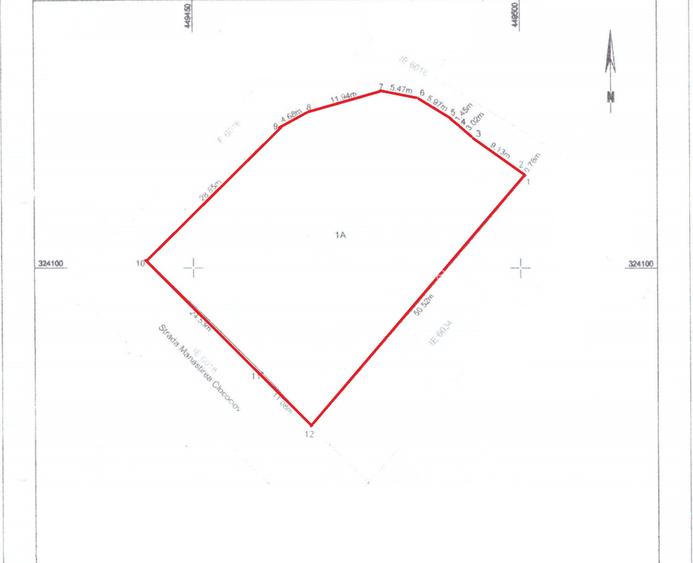 1538 mp. teren intravilan, Deschidere - 36 m, str. Manastirea Clocociov - 2