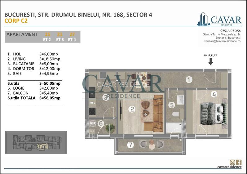 2 Camere Proiect Cavar Residence Drumul Binelui 168 - 8