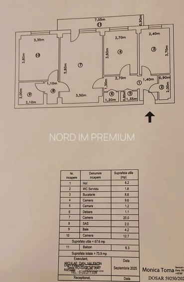 Apatament 3 camere 13 Septembrie - 11
