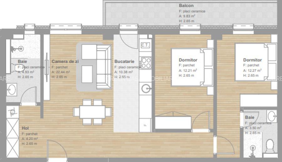 Apartamente finisate 3 camere, Floresti - 3