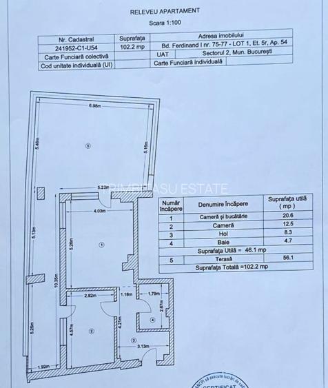 FERDINAND - Veris Residence | 2 camere + terasa 56mp bloc 2022 - 1