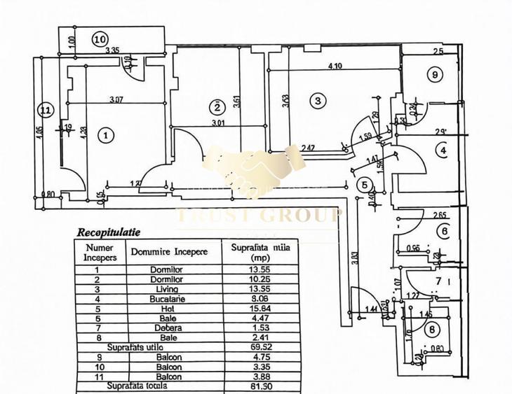 Apartament 3 camere Matei Voievod - bloc boutique - loc de parcare - 11