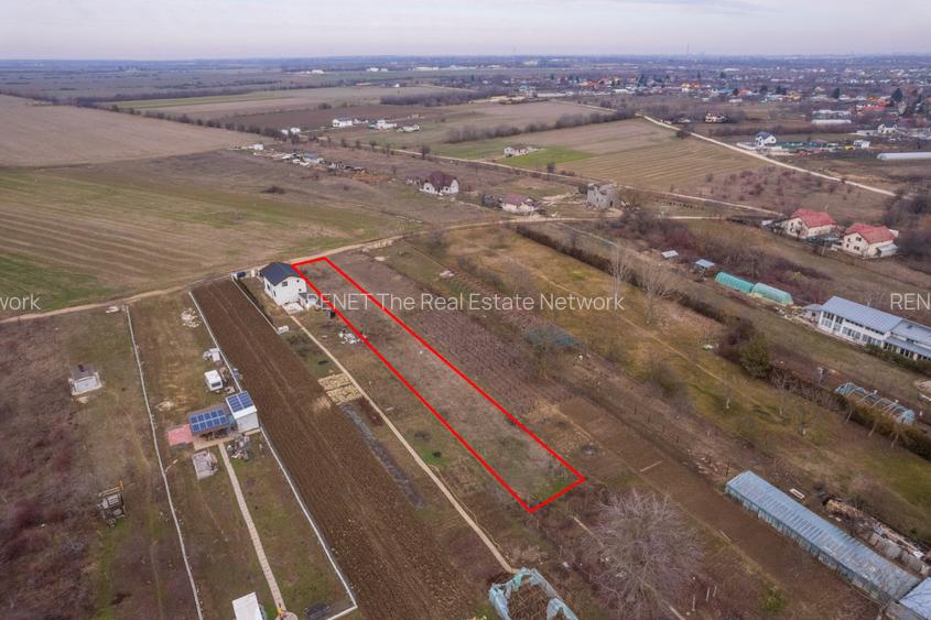 CORNETU, TEREN CONSTRUCTII 1293 MP, FRONT 12,50M! - 9