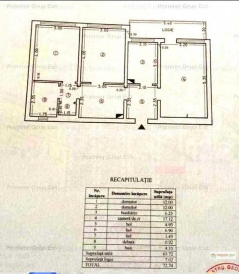 Zona linistita! Apartament 3 camere 73mp RENOVAT, Tatarasi, AC - 15