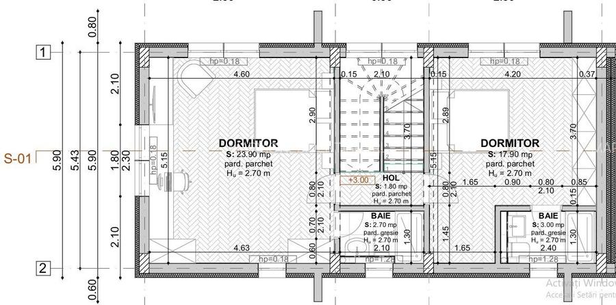 vila 5cam-indiv la calcan-perete propriu/centru Popesti Leordeni - 8