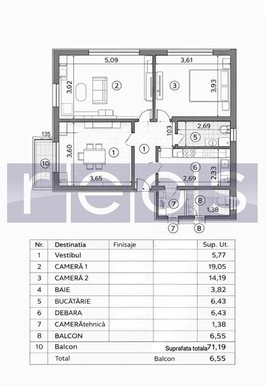 PRIMAVERII | VANZARE APARTAMENT 3 CAMERE | LUX | 71 MP | NOU RENOVAT - 36