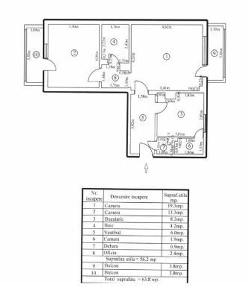 De vanzare 2 camere - etaj 2/3, central - Oras Otopeni - 8
