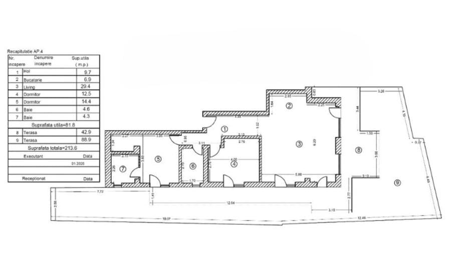 Zece Residence Unirii | 3 Camere | Grădină | Parcare | Bloc 2026 | - 14