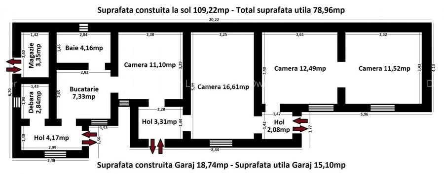 KM 5 casa 4 camere 79mp+garaj-teren 260mp - 20
