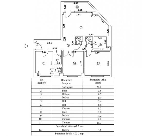 Apartament 3 camere decomandat, Calea Calarasilor. - 11