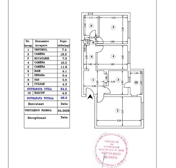 Apartament 3 camere Dristor, metrou 15 min, Fizicienilor - centrala proprie - 10