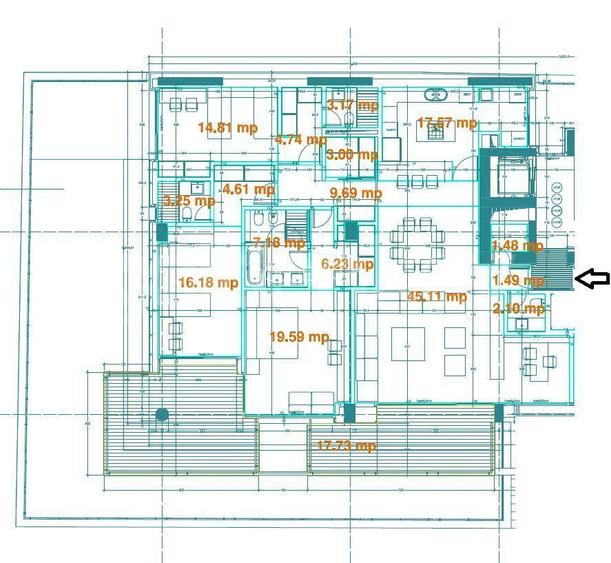 Apartament spatios cu 4 camere, terase generoase - 16