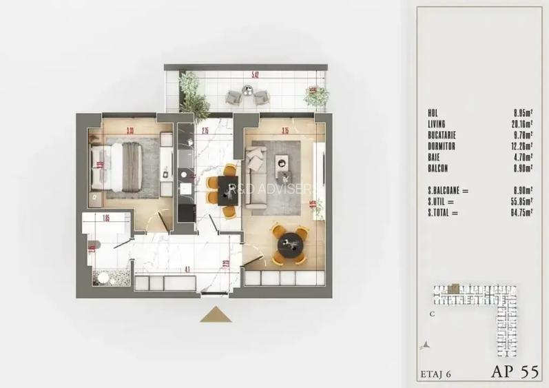 2 Camere decomandat Bloc premium izolatie fonica extra Theodor Pallady - 2