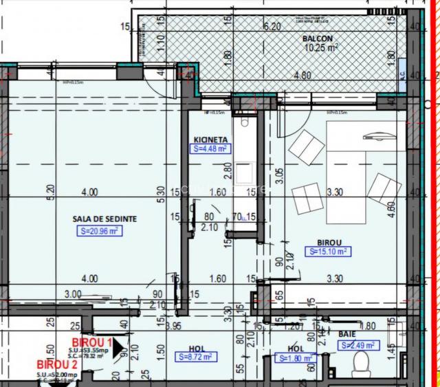 Spațiu office 63,8 mp | Etaj 1 | Clădire 2026 | Destinație birou | Parcare - 3