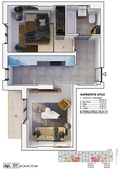 Apartament 2 camere, in ansamblul The Icon Residence, - 6