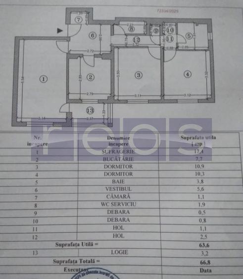 VANZARE 3 CAMERE - DECOMANDAT - MIHAI BRAVU - 16