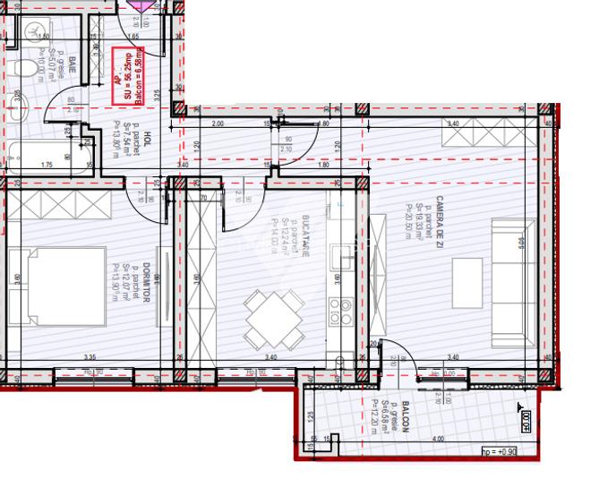 Apartament nou 2 camere decomandat 56 mp etaj 1 - zona Selimbar SIBIU - 2
