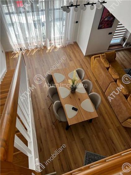 Penthouse 3 camere 2 bai parcare mobilat complet Turnisor Sibiu - 8