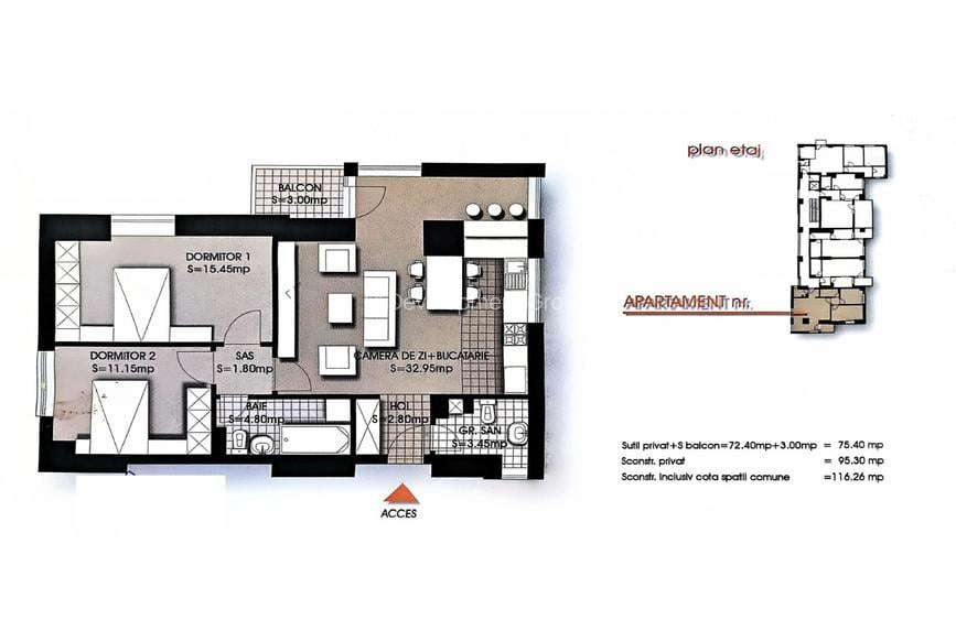 Apartament 3 camere zona Calea Victoriei |Bloc 2009 |Parcare Subterana |Centrala - 1