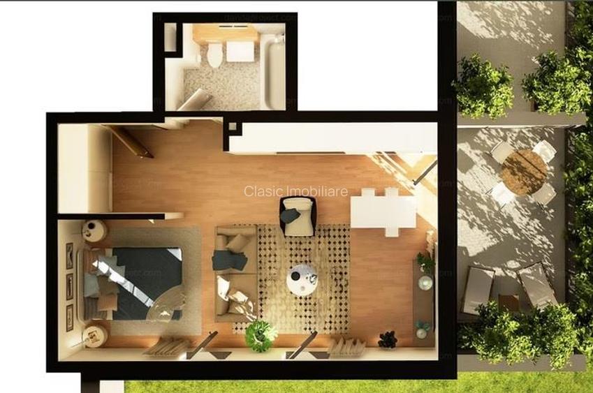 Vanzare apartament o camera cu nisa de dormit zona Intre Lacuri Marasti, Cluj-Na - 3