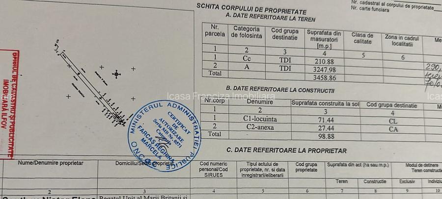 Propun spre vinzare teren 3168m2 Cornetu str.lalelilor deschider 12m lungime 264 - 4