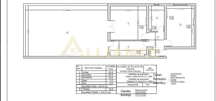 #CAMPUS | Apartament 2 camere - 66 mp + Terasa - 76 mp - 5
