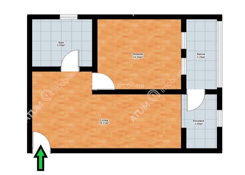 Apartament 2 camere balcon loc parcare subteran zona Terezian Sibiu - 7
