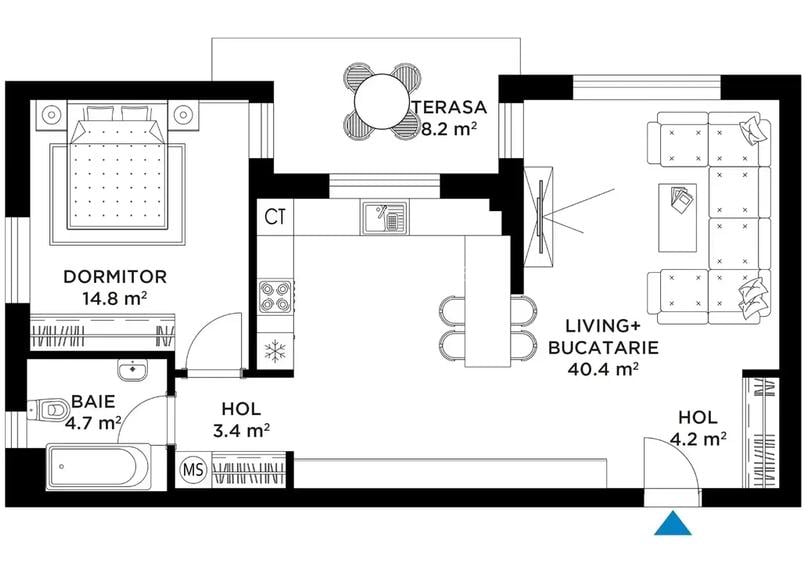 Apartament 2 camere | Complex premium | Bucureștii Noi – Străulești | Vedere lac - 3