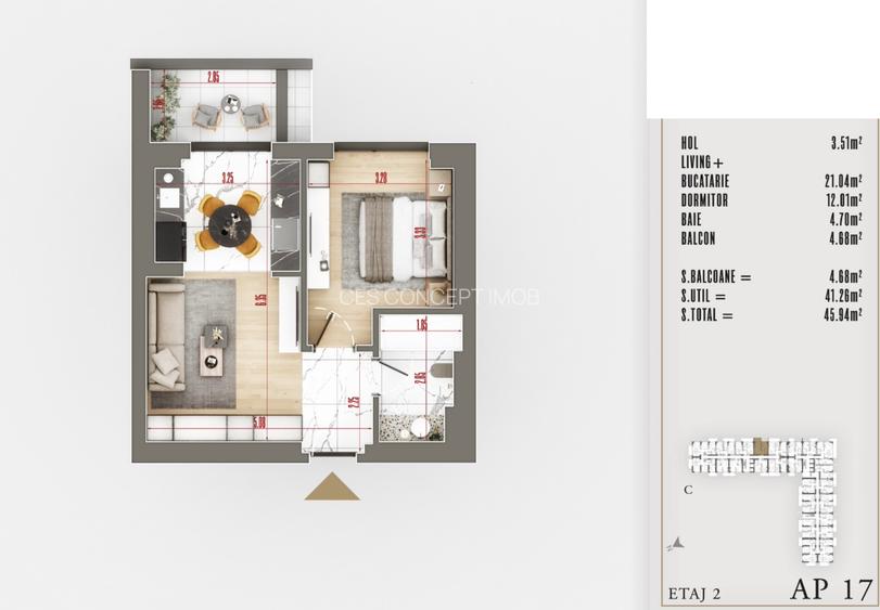 0% Comision | Studio Pallady | Ideal investiție | Bloc nou finalizat - 6